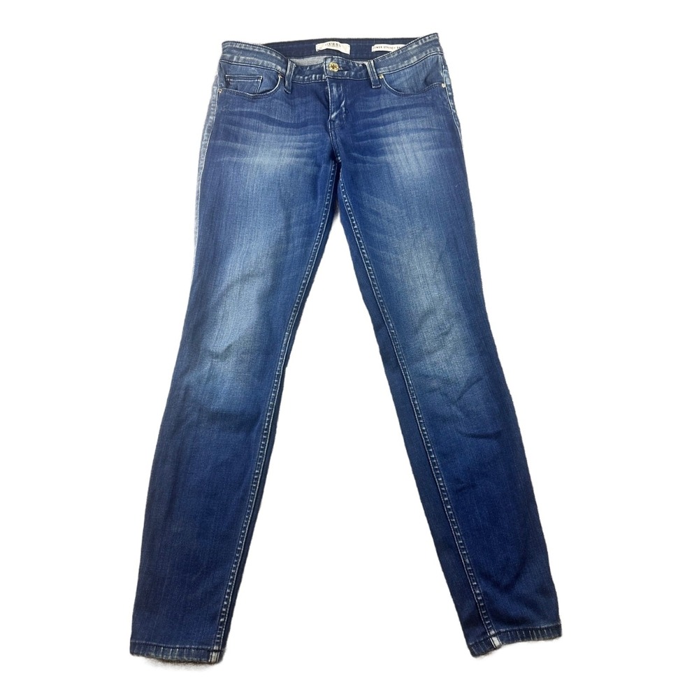 Guess Jeans Women 27 Blue Power Stretch Skinny Denim Streetwear Urban Everyday